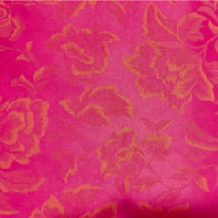 Toalha Jacquard Folhagem Rosa Pink & Laranja