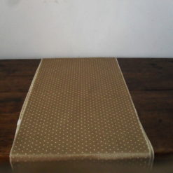 Trilho Jacquard Poá Marrom & Bege