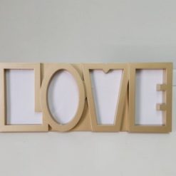 Porta-retrato ouro fino LOVE
